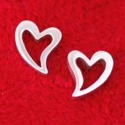 Silverchilli Curvy Heart Earrings