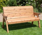Traditional Outdoor Three Seater Bench