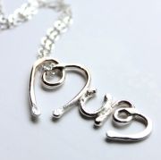 La Jewellery Fair Trade 'Mums The Word' Recycled Silver Necklace