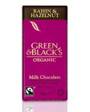 Green & Blacks Milk Chocolate with Raisins & Hazelnuts - 100g