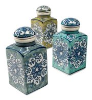 Handpainted Spice Jars - Set Of 3