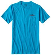Patagonia Nightfall Fitz Roy Pocket T-Shirt - Grecian Blue