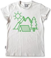 Silverstick Organic Cotton Women's Camping T-Shirt - White