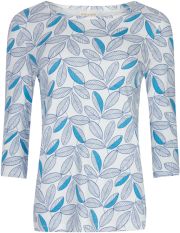 Mudd & Water Sure Thing Top - White Leaf Print