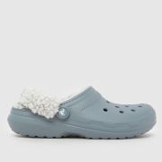 Crocs Classic Fleece Lined Clog Sandals in Grey Crocs Classic Fleece Lined Clog Sandals in Grey