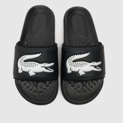 Lacoste Black & White Croco Dualiste Sandals