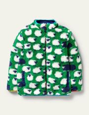 Reversible Zip-up Sweater Green Pepper Sheep Boys Boden, Green Pepper Sheep