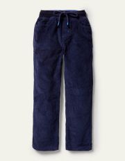 Cosy Lined Cord Trousers College Navy Boys Boden, College Navy