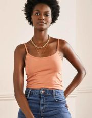 Plain Cami Top Chalky Coral Women Boden, Chalky Coral
