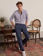 Elasticated Chino Trousers Navy Boden, Navy