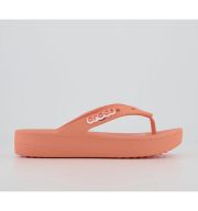 Crocs Classic Platform Flip Flops PAPAYA