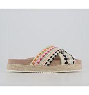 TOMS Paloma Slides Natural Multi Woven