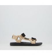 Rider Free Sandals BLACK BEIGE Mixed Material
