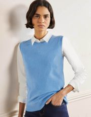 Cashmere Knitted Tank Top Riviera Blue Boden, Riviera Blue