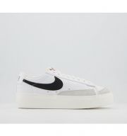 Nike Blazer Low Platform Trainers White Black Sail Team Orange