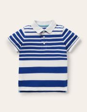 PiquÃ© Polo Shirt Ivory/College Navy Boden, Ivory/College Navy