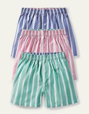3 Pack Woven Boxers Stripe Mix Pack Men Boden, Stripe Mix Pack