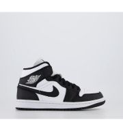 Jordan Air Jordan 1 Mid Trainers WHITE BLACK WHITE SPLIT