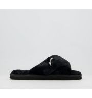 Puma X Fluff Slide Slippers BLACK WHITE