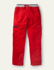 Cosy Lined Cargo Trousers Rockabilly Red Boden, Rockabilly Red