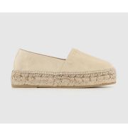 Gaimo For Office Platform Espadrilles Cream Suede