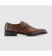 Poste Pierre Single Strap Monk Shoes Tan Leather