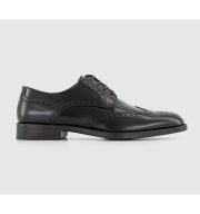 Poste Putney Derby Brogue Shoes Black Leather