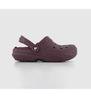 Crocs Classic Lined Clogs Dark Cherry