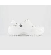 Crocs Classic Platform Lined Clogs White