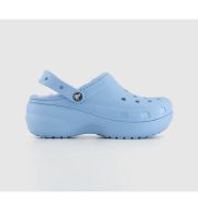 Crocs Classic Platform Lined Clogs Blue Calcite