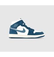 Jordan Air 1 Mid Trainers Sky Frozen Blue Ozone Blue Sail