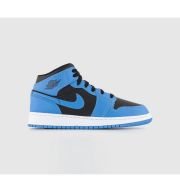 Jordan 1 Mid Junior Trainers University Blue Black White