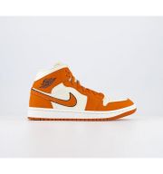 Jordan Air 1 Mid Trainers Coconut Milk Sport Spice Black Sail