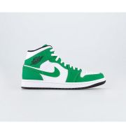 Jordan Air 1 Mid Trainers Lucky Green Black White