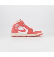 Jordan Air 1 Mid Trainers White Sea Coral Atmosphere Sail