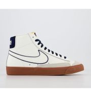 Nike Blazer Mid &apos;77 Trainers Varsity Sail Midnight Navy Gum Brown Navy