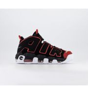 Nike Air More Uptempo 96 Trainers Black Black University Red White