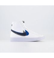 Nike Blazer Mid Junior Trainers White Black Hyper Royal Summit White