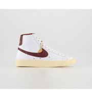 Nike Blazer Mid 77 Trainers White Team Red Muslin Mtlc Gold Star