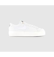 Nike Blazer Low Platform Trainers White White Sail Black Canvas