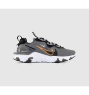 Nike React Vision Trainers Smoke Grey Black Bright Mandarin