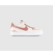 Nike Air Force 1 Shadow Trainers Phantom Red Stardust Pink Oxford White
