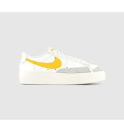 Nike Blazer Low Platform Trainers Sail Vivid Sulfur Pale Ivory