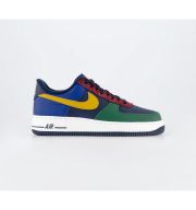 Nike Air Force 1 07 Trainers Gorge Green Gold Suede Obsidian Deep Royal Blue Te