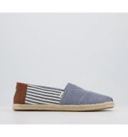 TOMS Alpargata Rope Espadrilles Navy Chambray Stripe