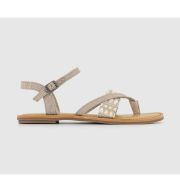 TOMS Lexie Sandals Tan Canvas