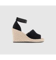 TOMS Marisol Heeled Wedge Espadrilles Black