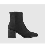 TOMS Evelyn Heeled Boots Black Leather