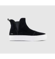 TOMS Fenix Platform Chelsea Boots Black Suede