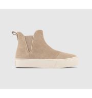 TOMS Fenix Platform Chelsea Boots Oat Suede